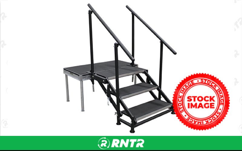 Generic STAGING- STAIRS W/HANDRAIL – For rent in bayonne, new-jersey – Resnicks Party Rental | RNTR.com – Image 1