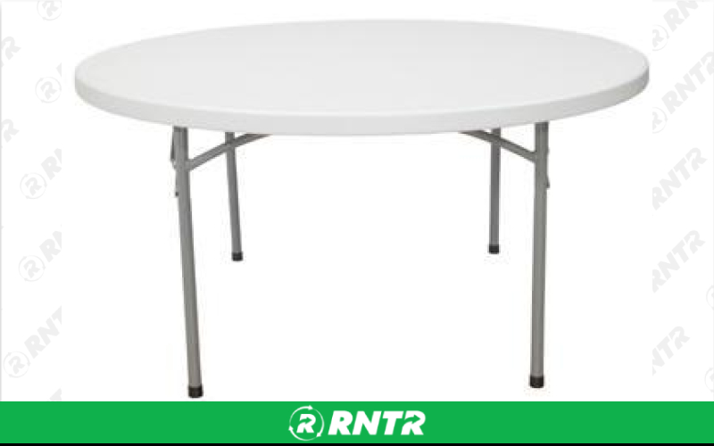 CHAIRS AND TABLE TABLE -  60in ROUND – For rent in burnet, texas – Minuteman Rentals | RNTR.com – Image 1