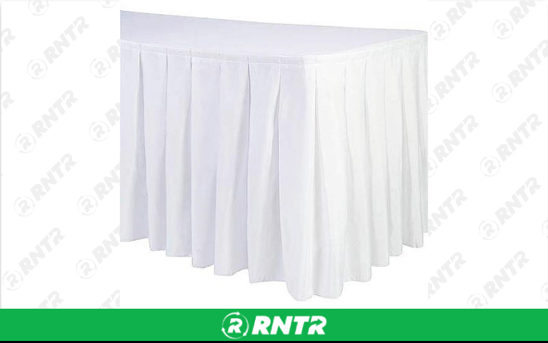 Generic Table Skirting - 21ft - White – For rent in lilburn, georgia – JVC's Party Rentals & Event Hall | RNTR.com – Image 1