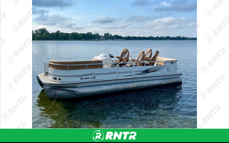 Princecraft THE JAMAICA - 22FT Princecraft Pontoon with Canopy - 50 hp – For rent in carlos, minnesota – Hang Loose MN  | RNTR.com – Image 1