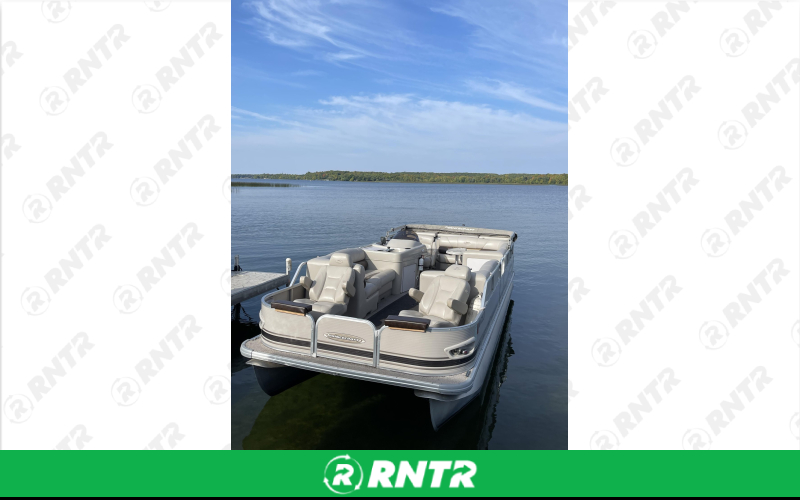 Princecraft THE PRINCE -  22FT Princecraft Pontoon with Canopy - 90 hp motor – For rent in carlos, minnesota – Hang Loose MN  | RNTR.com – Image 1