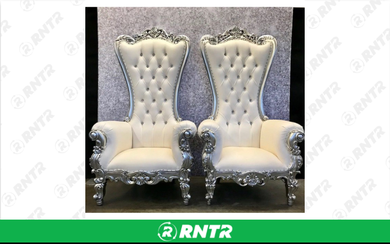 Generic Throne Chairs - Silver – For rent in lilburn, georgia – JVC's Party Rentals & Event Hall | RNTR.com – Image 1