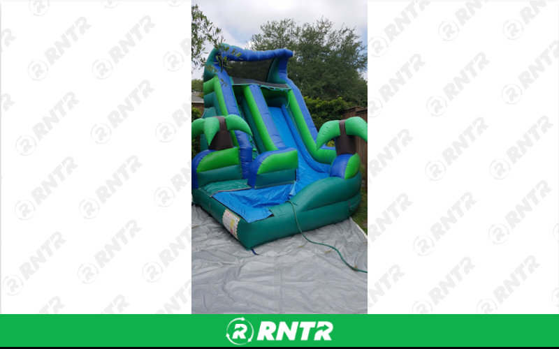 Generic Tropical Curvy Water Slide w Pool – For rent in sachse, texas – Fun Times Party Rental | RNTR.com – Image 1