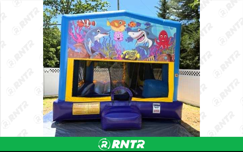 Generic Under the Sea Combo w/slide and BB hoop – For rent in howell, new-jersey – Mr. Happy Party Rentals | RNTR.com – Image 1