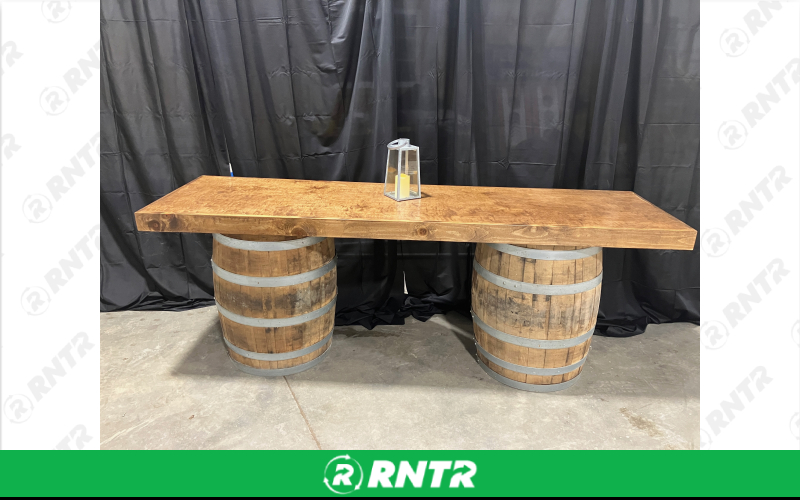 Generic Whiskey Barrel Table – For rent in portage, wisconsin – Capital City Equipment | RNTR.com – Image 1