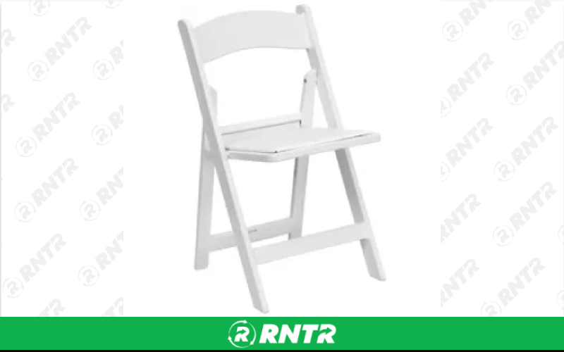 Generic White Resin Padded Folding Chairs – For rent in isanti, minnesota – Able Rental LLC | RNTR.com – Image 1