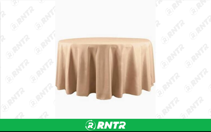 Generic 120 Round Tan/Nude Table Cloth – For rent in dacula, georgia – CrimsonTLC | RNTR.com – Image 1