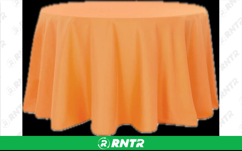 Generic 132 Round Orange Table Cloth – For rent in dacula, georgia – CrimsonTLC | RNTR.com – Image 1