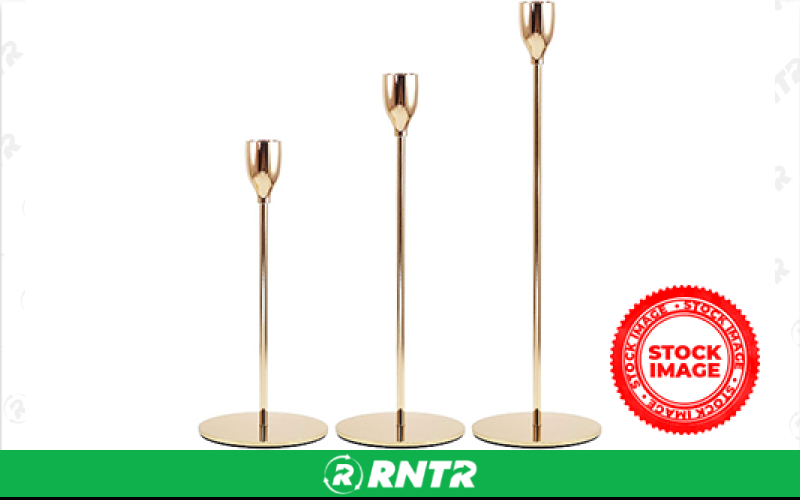 Generic 14 Gold Long Stem Candle Holder – For rent in skokie, illinois – Evento | RNTR.com – Image 1