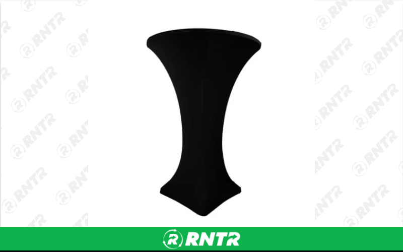 Generic Black Spandex High Boy Table Cloth – For rent in piedmont, south-carolina – Crimsontlc Tables Linen and Chairs | RNTR.com – Image 1