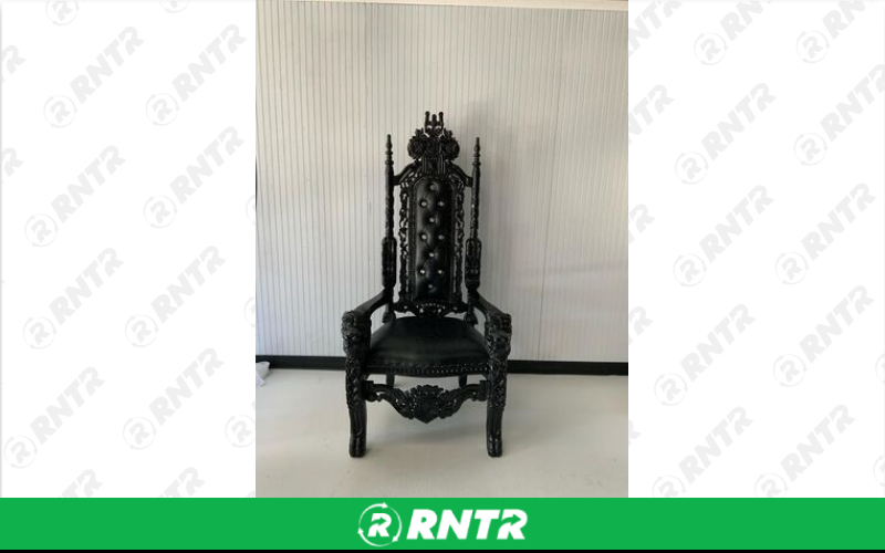 Generic Black Throne Chair – For rent in dacula, georgia – CrimsonTLC | RNTR.com – Image 1
