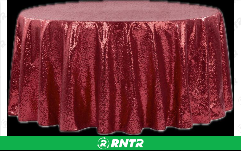 Generic Burgundy Sequin Table Cloth – For rent in dacula, georgia – CrimsonTLC | RNTR.com – Image 1