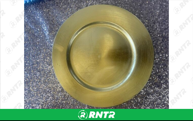 Generic Gold Acrylic Charger – For rent in piedmont, south-carolina – Crimsontlc Tables Linen and Chairs | RNTR.com – Image 1