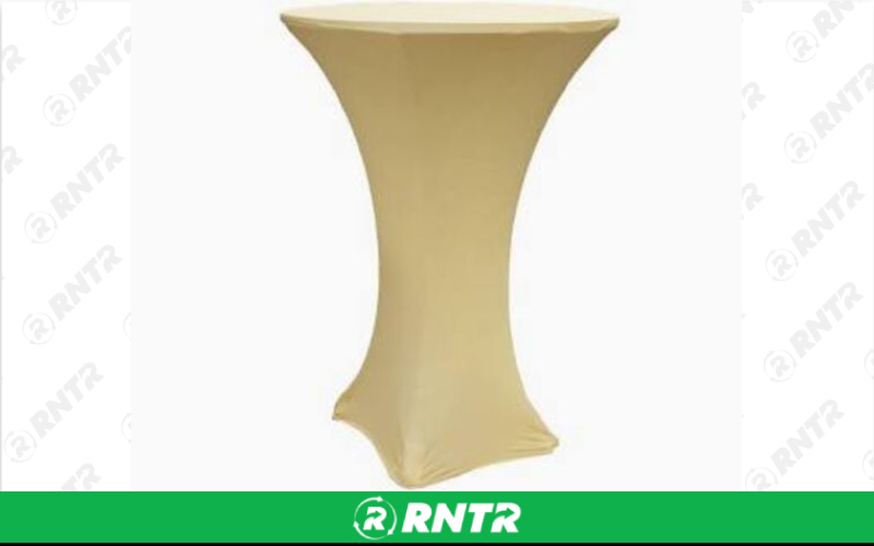 Generic Gold Spandex Cocktail Table Cloth – For rent in dacula, georgia – CrimsonTLC | RNTR.com – Image 1