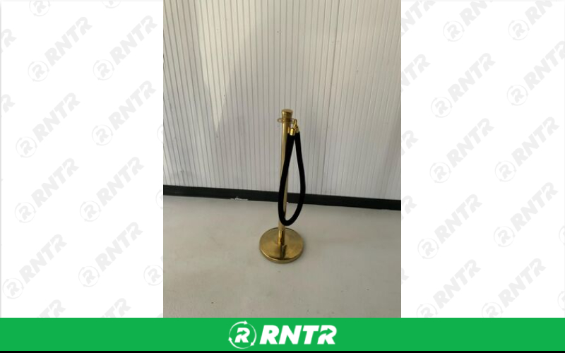 Generic Gold Stanchion with Rope – For rent in piedmont, south-carolina – Crimsontlc Tables Linen and Chairs | RNTR.com – Image 1