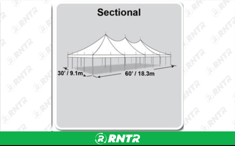 Generic 30' x 45' High Peak Pole Tent – For rent in Fort Madison, Iowa – Complete Rental | RNTR.com – Image 1