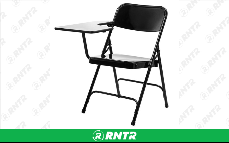 Generic Folding Chair with Tablet - Gray/Green (Over 50) – For rent in kenosha, wisconsin – Lees Rent It LLC | RNTR.com – Image 1