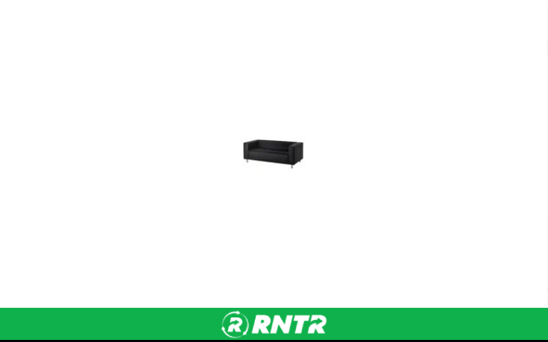 Generic Klippan Loveseat - Black – For rent in salt-lake-city, utah – All CIty Event Rentals | RNTR.com – Image 1