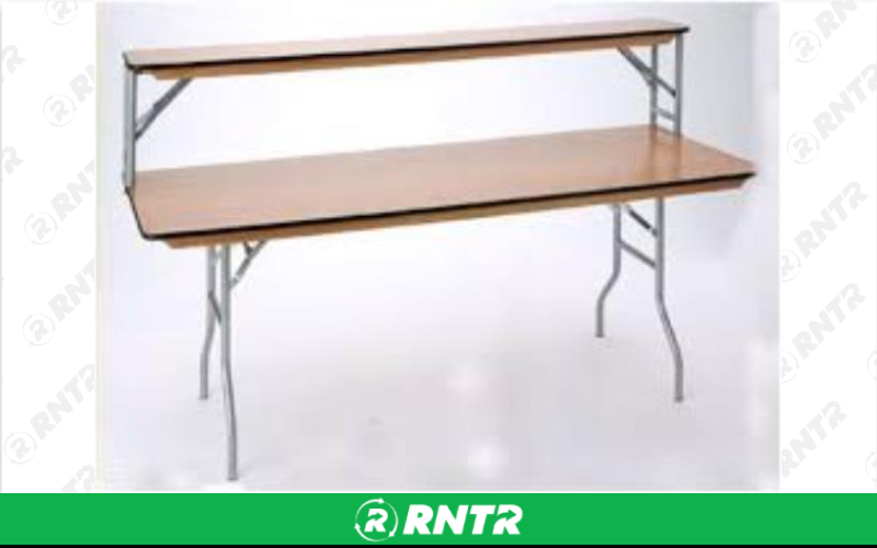 Generic Table -  2 Tiered Banquet Bar Top 8' – For rent in fort-madison, iowa – Complete Rental | RNTR.com – Image 1