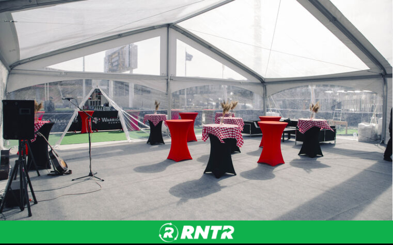 Generic Tentnology 40'x40' Clearspan Tent - Utah Warriors – For rent in Salt Lake City, Utah – All CIty Event Rentals | RNTR.com – Image 1