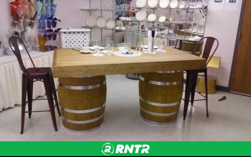Generic Wine Barrel Table – For rent in fort-madison, iowa – Complete Rental | RNTR.com – Image 1