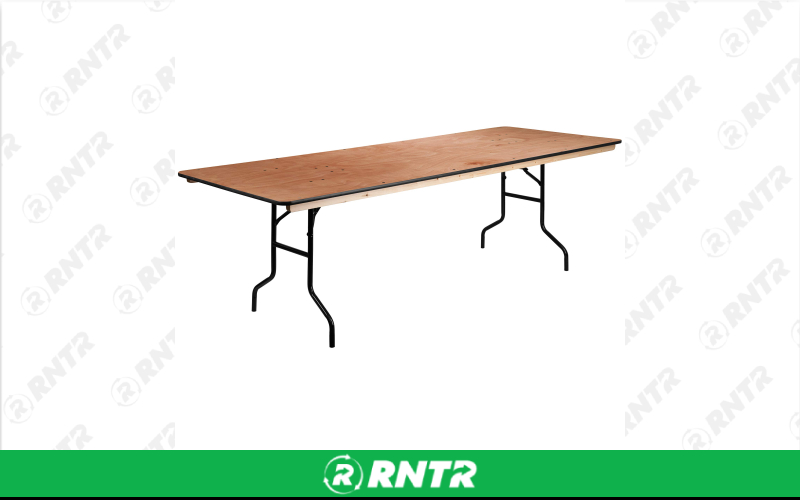 Generic Wood Table - 8 ft – For rent in kenosha, wisconsin – Lees Rent It LLC | RNTR.com – Image 1