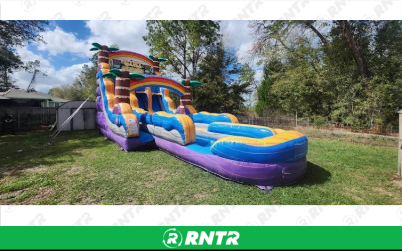 Generic 18' Tiki Plunge Dry slide – For rent in ruckersville, virginia – SuperFun Attractions | RNTR.com – Image 1