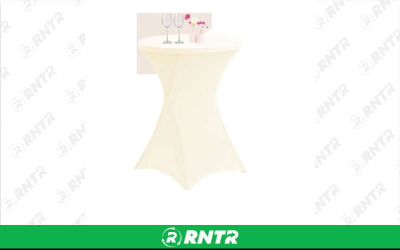 Generic 30 Ivory Round Stretch Tablecloth – For rent in orlando, florida – Rocket Rentals USA LLC | RNTR.com – Image 1