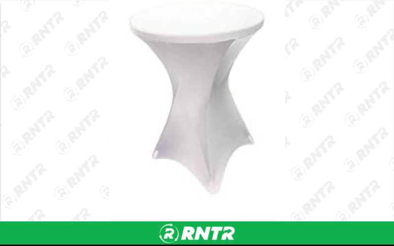Generic 30 White Round Stretch Tablecloth – For rent in orlando, florida – Rocket Rentals USA LLC | RNTR.com – Image 1