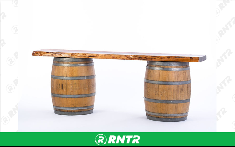 Generic 6' Wine Barrel Counter/Table – For rent in spokane, washington – Entertainment Warehouse | RNTR.com – Image 1