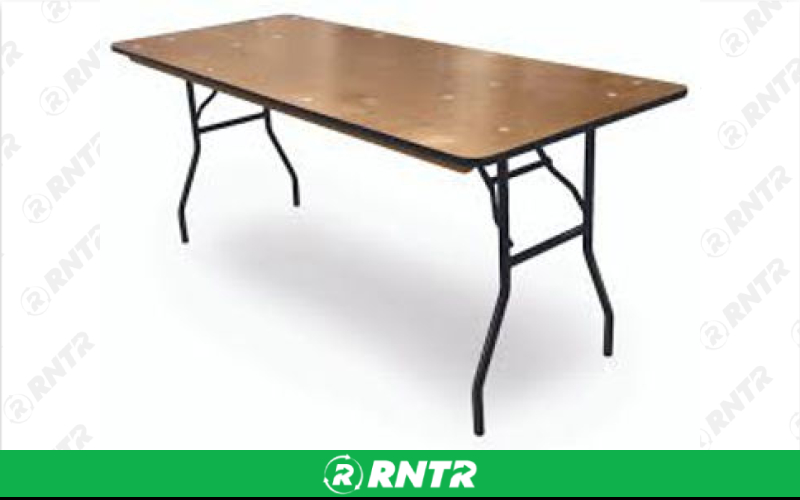 Generic 6' x 30 Rectangle Table - Wood – For rent in spokane, washington – Entertainment Warehouse | RNTR.com – Image 1