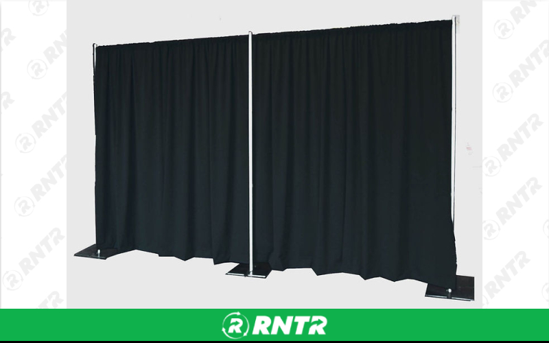 Generic 8' Pipe and Drape - Black – For rent in spokane, washington – Entertainment Warehouse | RNTR.com – Image 1