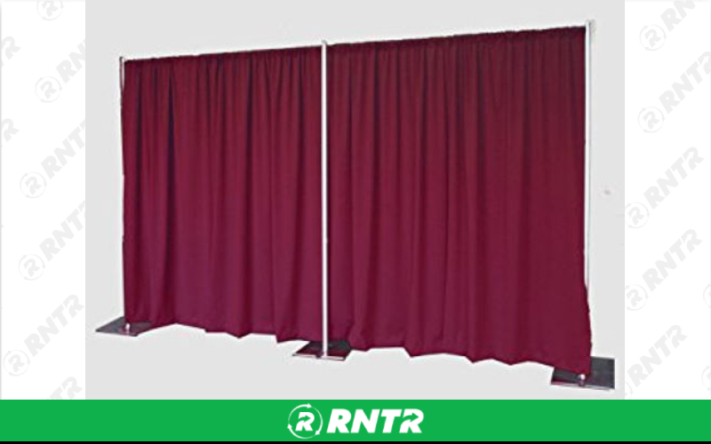 Generic 8' Pipe and Drape - Burgundy – For rent in spokane, washington – Entertainment Warehouse | RNTR.com – Image 1