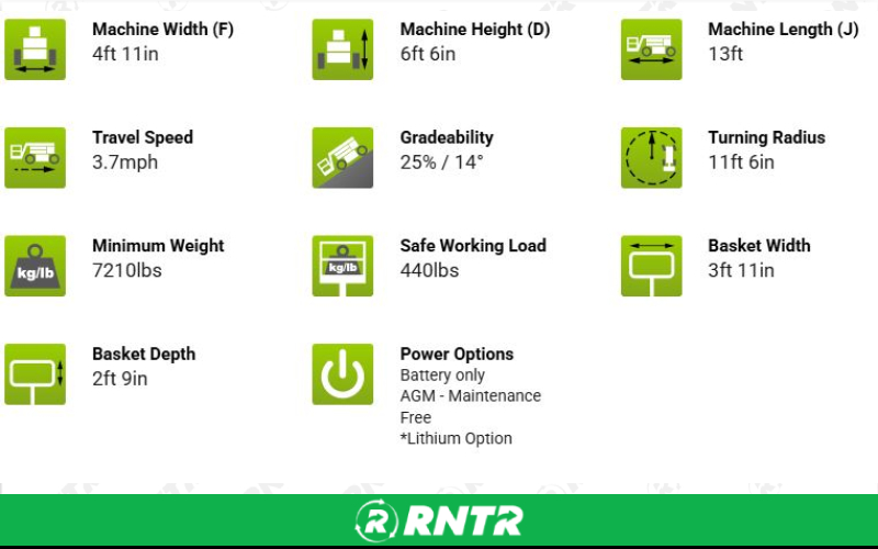 Generic ARTICULATING BOOM LIFT - 34 FT - ELECTRIC – For rent in hazel-green, alabama – Christopher Equipment  | RNTR.com – Image 1
