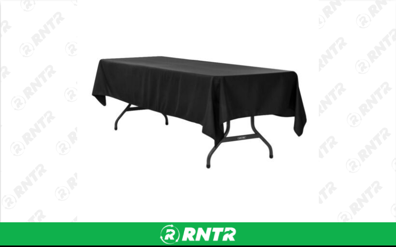 Generic Black 60 x 120 Tablecloth – For rent in orlando, florida – Rocket Rentals USA LLC | RNTR.com – Image 1