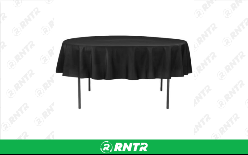 Generic Black 90 Round Tablecloth – For rent in orlando, florida – Rocket Rentals USA LLC | RNTR.com – Image 1