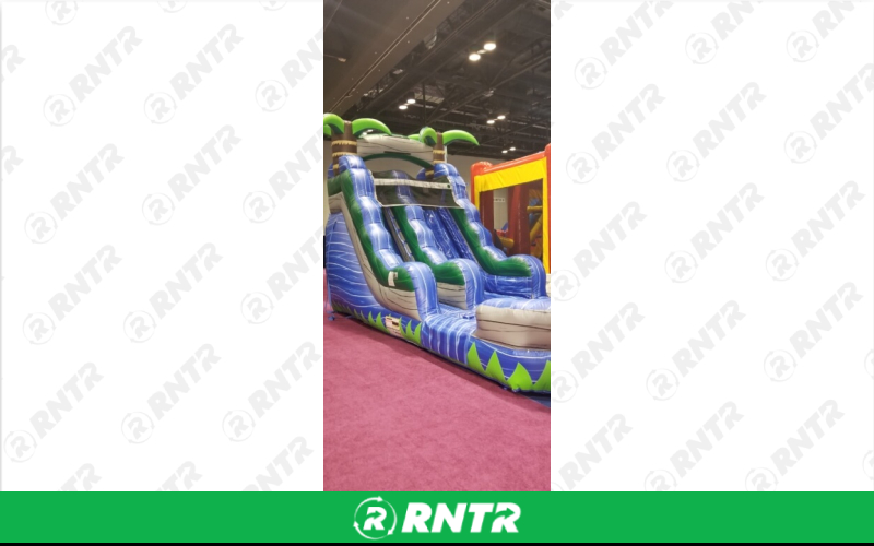 Generic Blue Crush Water Slide – For rent in pompano-beach, florida – South Florida Bounce | RNTR.com – Image 1