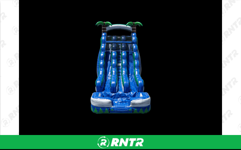 Generic Blue Falls Water Slide 25ft DL – For rent in pompano-beach, florida – South Florida Bounce | RNTR.com – Image 1
