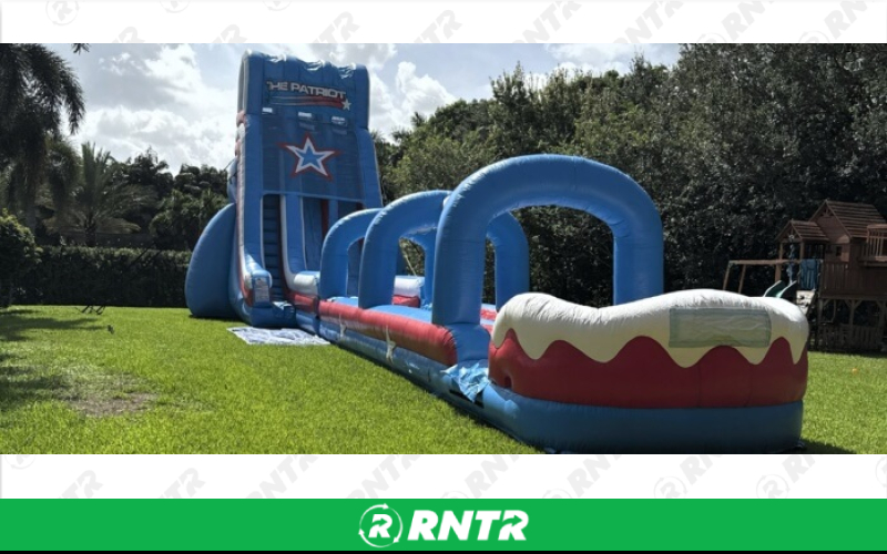 Generic Captain America Water Slide – For rent in pompano-beach, florida – South Florida Bounce | RNTR.com – Image 1