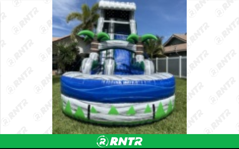 Generic Cascade Crush Water Slide w/ Pool – For rent in pompano-beach, florida – South Florida Bounce | RNTR.com – Image 1