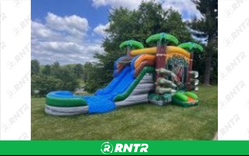 Generic Dinosaur Dominion Water Bounce House w/ Slide – For rent in ruckersville, virginia – SuperFun Attractions | RNTR.com – Image 1