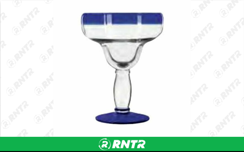 Generic Margarita Glasses Blue Rim & Foot – For rent in orlando, florida – Rocket Rentals USA LLC | RNTR.com – Image 1