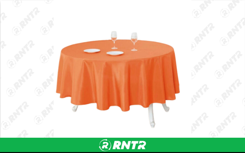 Generic Orange 84 Round Tablecloth – For rent in orlando, florida – Rocket Rentals USA LLC | RNTR.com – Image 1