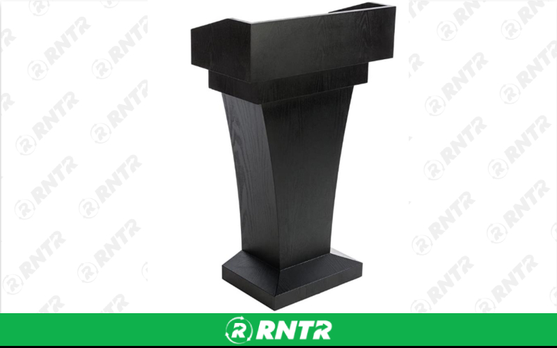 Generic PODIUM - BLACK WOOD LECTERN – For rent in Lafayette, Indiana – Midwest Rentals Inc  | RNTR.com – Image 1 of 1