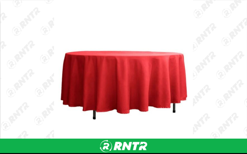 Generic Red 84 Round Tablecloth – For rent in orlando, florida – Rocket Rentals USA LLC | RNTR.com – Image 1