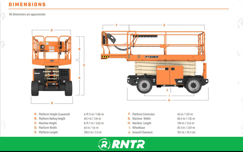 Generic SCISSOR LIFT - 32-FT - ALL TERRAIN 4WD DSL – For rent in Fayetteville, Tennessee – Christopher Equipment | RNTR.com – Image 3 of 3