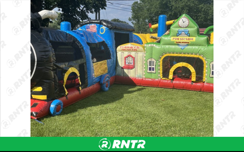 Generic Thomas Train Station Bounce House – For rent in ruckersville, virginia – SuperFun Attractions | RNTR.com – Image 1