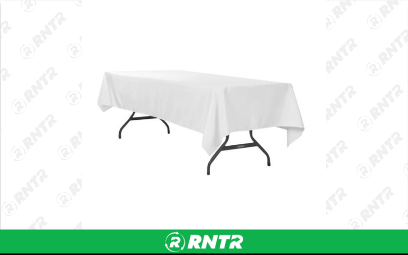 Generic White 60 x 108 Tablecloth – For rent in orlando, florida – Rocket Rentals USA LLC | RNTR.com – Image 1