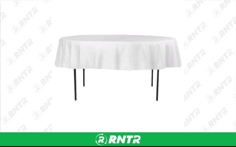 Generic White 90 Round Tablecloth – For rent in orlando, florida – Rocket Rentals USA LLC | RNTR.com – Image 1