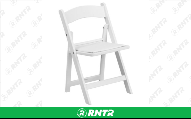 Generic White Resin Folding Chairs – For rent in orlando, florida – Rocket Rentals USA LLC | RNTR.com – Image 1